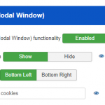 Cookies Manager (Modal Window)